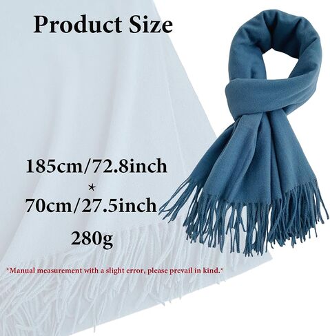 ZMC Long Blanket Scarf, Winter Shawl Cashmere Feel Travel Wrap Evening Warm Shawl Wrap for Women & Men in Saudi Arabia