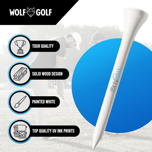 OnlyPars Golf Tees - Golf Hub Tees - Set of 36 Golf Tees - 3 Designs - Golf Tee Gift Set in Saudi Arabia