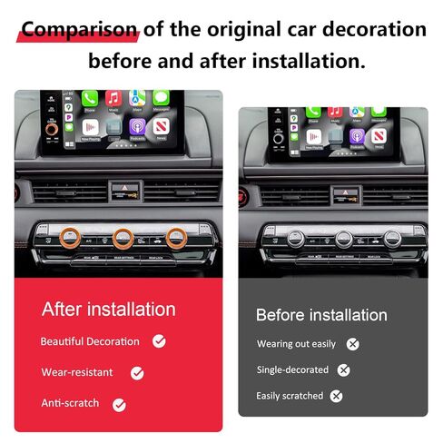 Auovo A/C Control Volume Knob Tune Knob Covers Compatible with Honda Pilot 2023 2024 Accessories Center Console Switch Knob Button Cover Trim Car Interior Trim Decorations(Orange) in Kuwait