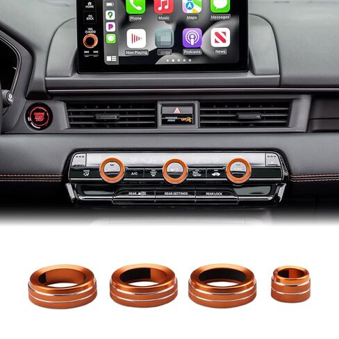 Auovo A/C Control Volume Knob Tune Knob Covers Compatible with Honda Pilot 2023 2024 Accessories Center Console Switch Knob Button Cover Trim Car Interior Trim Decorations(Orange) in Kuwait