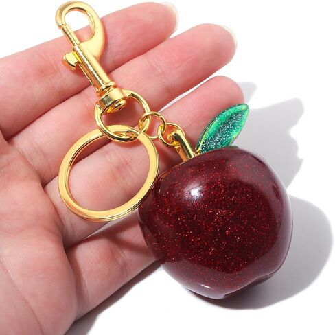 Fruit Bag Charm Keychain - Gold Key Chain, Cute Purse Handbags Accessories - Beautiful Gift for Women in Saudi Arabia