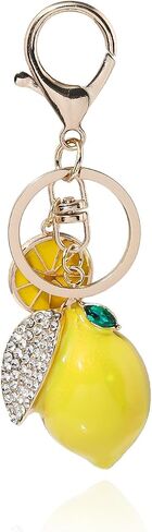 Fruit Bag Charm Keychain - Gold Key Chain, Cute Purse Handbags Accessories - Beautiful Gift for Women in Saudi Arabia