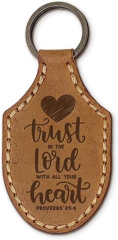 TREE OF LIFE REV. 22:14 Bible Verse Keychain - Genuine Natural Leather Key Chain w/Inspirational Scripture in Saudi Arabia