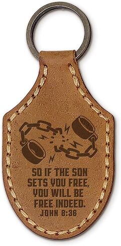 TREE OF LIFE REV. 22:14 Bible Verse Keychain - Genuine Natural Leather Key Chain w/Inspirational Scripture in Saudi Arabia