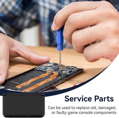 Full Housing Case, Cover Shell Repair Parts Complete Fix Replacement Kit for 3DS XL(black) in Saudi Arabia