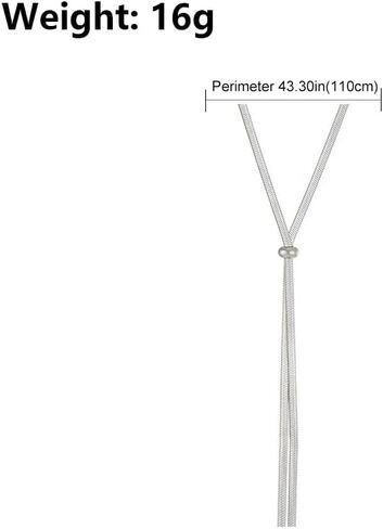 Dainty Gold Lariat Statement Necklaces for Women Vintage Snake Bone Chain Y Necklace Herringbone Link Pendant Necklace Holiday Party Jewelry Gifts in Saudi Arabia