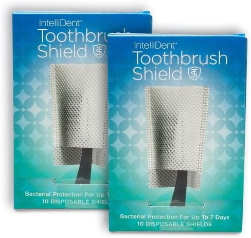 Toothbrush Shields - Pack of 10 Toothbrush Head Cover Caps - Breathable, Quick-Drying & Disposable - Perfect for Travel, Home & Office Use in Saudi Arabia