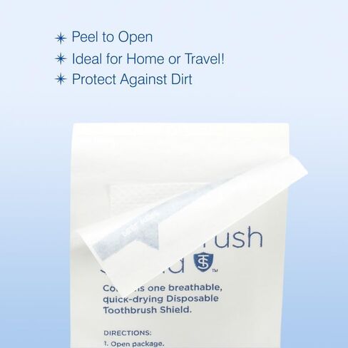 Toothbrush Shields - Pack of 10 Toothbrush Head Cover Caps - Breathable, Quick-Drying & Disposable - Perfect for Travel, Home & Office Use in Saudi Arabia