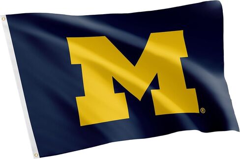 Desert Cactus University of Michigan Flag Wolverines UM U of M Flag Banners 100% Polyester Indoor Outdoor 3x5 feet Flags (Design 2) in Saudi Arabia