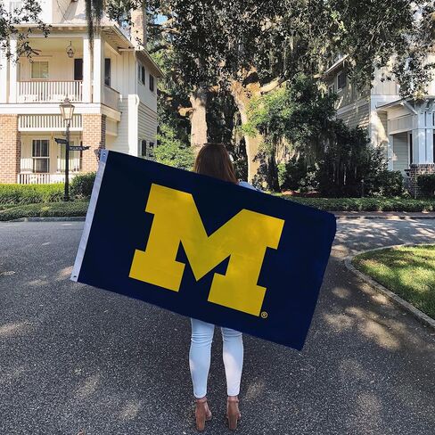 Desert Cactus University of Michigan Flag Wolverines UM U of M Flag Banners 100% Polyester Indoor Outdoor 3x5 feet Flags (Design 2) in Saudi Arabia