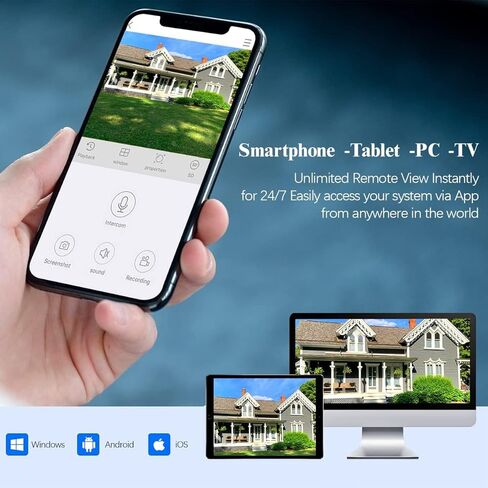 مسجل فيديو شبكة OOSSXX 8.0/4K ميجابيكسل 8 قنوات POE NVR، يدعم ما يصل إلى 8 × 8 ميجابكسل/4K كاميرات IP، محرك أقراص ثابتة بسعة 8 تيرابايت بحد أقصى (القرص الصلب غير متضمن) in Saudi Arabia