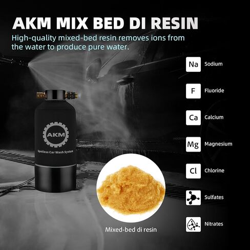 AKM Mixed Bed Deionized Di Resin Filter Fill, Use for Spotless Car Wash System Filter Change, 10 Liters(5 Liters x 2) in Saudi Arabia