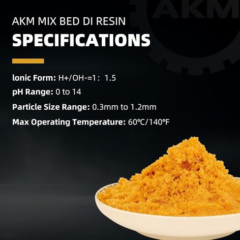 AKM Mixed Bed Deionized Di Resin Filter Fill, Use for Spotless Car Wash System Filter Change, 10 Liters(5 Liters x 2) in Saudi Arabia