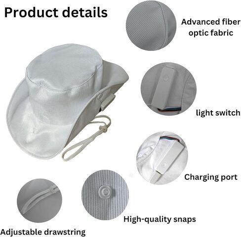 LED Light Up Cowboy Hat 7 Colors توهج في قبعات رعاة البقر المظلمة USB القابلة لإعادة الشحن مع تحويل دلو لمهرجان EDM in Saudi Arabia