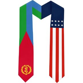 Eritrea Flag International Students Graduation Sash Stole Scarves 180 X 13 CM/70 X 5 INCHES Double Sided Graduation Decoration Item