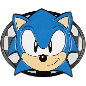 Bioworld Sonic The Hedgehog Heavy Duty Sonic Design Adult Novelty Metal Belt Buckle