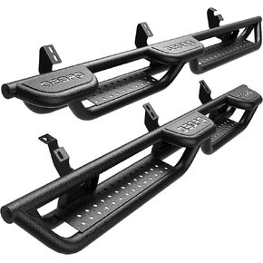 OEDRO Wheel to Wheel Running Boards Compatible with Toyota Tacoma Double/Crew Cab 2024 2025-6 Inch Bed Access Side Steps with Two Stairs Nerf Bar