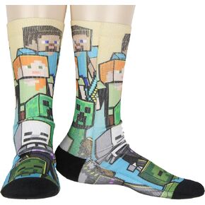 BioWorld Minecraft Men Formes Mensed Formes on على Socked Crew Sock