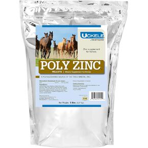 Uckele بواسطة Smartequine Poly Zinc Belets | ملحق الزنك المحبب للخيول | الحافر فيتامينات والمعادن الكريات | يدعم العظام والحافر العافية | ملحق معطف الجلد الخيول | 5 رطل