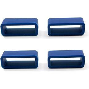 Aliotech 4pcs Rubber Leather Watch Band Strap Loops Deepblue Silicone Replacement Resin Watch Bands Keeper Holder Retainer(Deep Blue, 20mm)