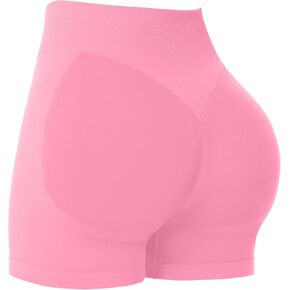 Sunzel Women's Seamless Scrunch Butt Biker Shorts – High Waisted Booty Lifting Workout Yoga Gym Shorts with Tummy Control