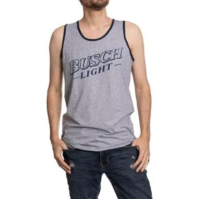 Calhoun Mens Busch Light Slanted Logo Tank Top