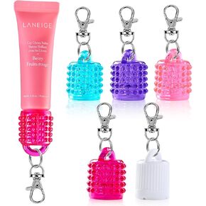 Ceychain Lip Balm Cap for Laneige - Cap البديلة مع سدادة ، سلسلة مفاتيح الشفاه ، ملحق مفاتيح مريح للنساء والأمهات ، منع الخسارة (متوافق مع Laneige 0.35oz/10g)