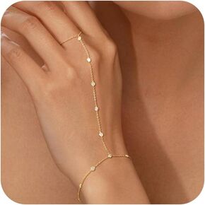 أساور للنساء سلسلة يدوية الذهب الذهب/الفضة لطيف المجوهرات المزينة بالخرز in Kuwait