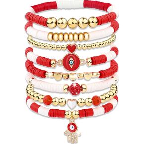 أساور Cagulax Evil Eye Decor-Evil Eye Eye Bracelets for Women Bracel Procel Friendships Higds Birthday Hiles