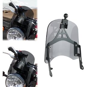 Xitomer for Bonneville T100 T120 Windshield & GPS Mount متوافق مع Bonneville T100 2016-2024 Bonneville T120 Motorcycle Windscreen & GPS مع 1 "كرة (واضح)