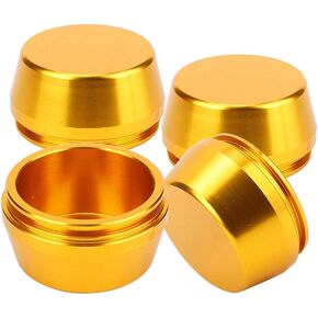 Hub Covers, 4pcs Universal Wheel Rim Center Cap Aluminum Alloy 56mm for Modification(Gold)