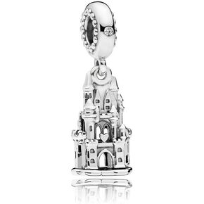 Sterling Silver Castle Charm Compatible with Pandora Charms Bracelets Happy Forever Princess