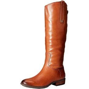 Sam Edelman Penny 2 Wide Calf Leather Riding Boot Whiskey 4 M