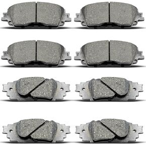 Front Rear Ceramic Disc Brake Pad Set Replacement for 2018-2022 Toyota Camry Hybrid/XLE/XSE,for 2019-2022 Rav4 Lexus ES350 ES250 UX200 UX250h