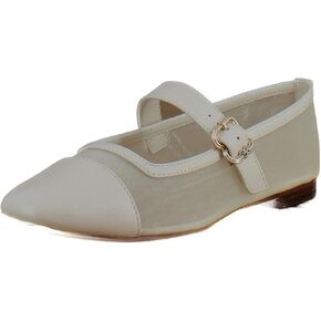 Sam Edelman Women's Miranda Mary Jane Flat, Modern Ivory, 5