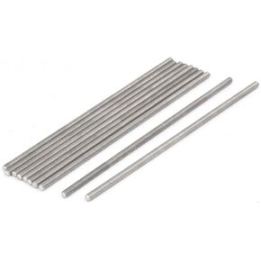 Uxcell a16071500ux0021 M3 x 80mm 0.5 mm Pitch 304 الفولاذ المقاوم للصدأ مسمار قضيب مسنن بالكامل (عبوة من 10 قطع) in Kuwait