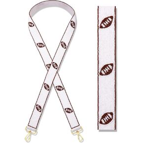 Game Day Purse Straps Replacement Crossbody Wide Shoulder Straps Beaded Tiger Purse Straps Handbag Strap Replacement Belts for Women Purse Bag Handbag (Style B)