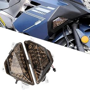 PSLER Front Turn Signals Light Lamp - for Ninja 400 2018-2024,Ninja 650 2012-2024,Ninja 250 300 2013-2018,Ninja 1000 Z1000SX 2017-2019,Ninja 1000 SX 2020-2023,ZX-6R 2013-2023,ZX-4RR 2023-2024 Smoke