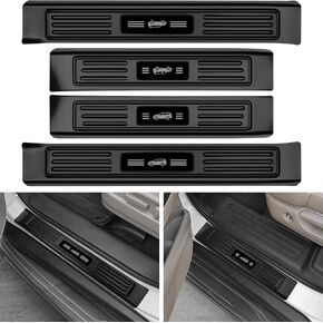 YOJOJOCO 4PCS Door Sill Protector for Honda Pilot 2016-2022 Accessories Matte Black ABS Material Front and Rear Door Car Pedal Kick Protection