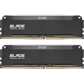 OLOy DDR4 RAM 16GB (2x8GB) Piano Black Blade 3600 MHz CL18 1.35V 288-Pin Desktop Gaming UDIMM (MD4U0836180BRQDE)