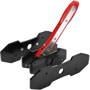 Brake Caliper Press Tool, Car Ratcheting Brake Caliper Piston Spreader Press Tool with 2 pcs Steel Plates, Red