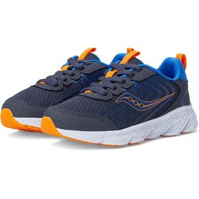 Saucony Wind 3.0 (Little Big Kid) Sneaker, Navy/Peel, 7 X-Wide US Unisex