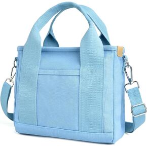 IwIeIaIrI Canvas Tote Bag for Women with Multi Pockets,Trendy Shoulder Handbag with Compartments for shopping,Work,Beach
