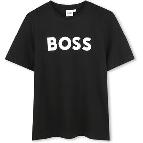 BOSS Boy's Short Sleeve T Shirt with Big Contrasted Logo Shirt