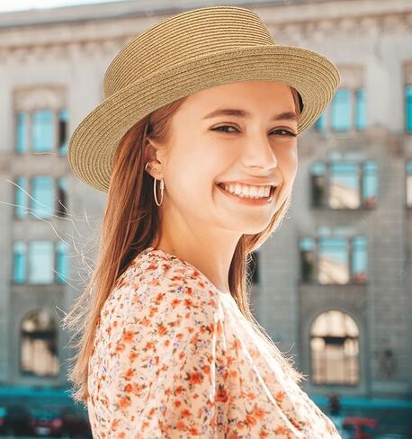 قبعة فطيرة لحم الخنزير الصيفية للرجال - قبعات شمس الصيف مع حزام Bowknot (الحجم: S -M) in Kuwait