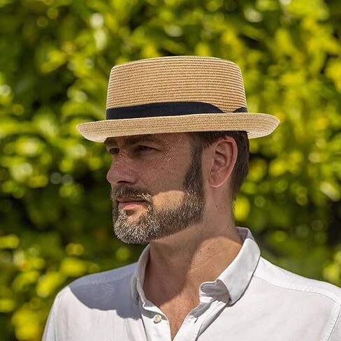 قبعة فطيرة لحم الخنزير الصيفية للرجال - قبعات شمس الصيف مع حزام Bowknot (الحجم: S -M) in Kuwait