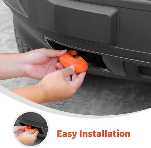 Linskip Tow Hook Covering For Ford Bronco Sport 2021 2022 2023 2024 ، حماة الأكمام المطاطية الخطاف الأمامية لبرونكو سبورت (برتقالي) in Kuwait