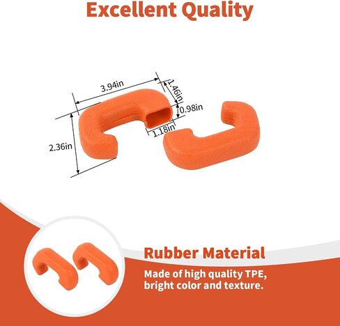 Linskip Tow Hook Covering For Ford Bronco Sport 2021 2022 2023 2024 ، حماة الأكمام المطاطية الخطاف الأمامية لبرونكو سبورت (برتقالي) in Kuwait