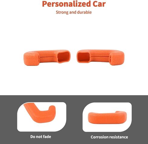 Linskip Tow Hook Covering For Ford Bronco Sport 2021 2022 2023 2024 ، حماة الأكمام المطاطية الخطاف الأمامية لبرونكو سبورت (برتقالي) in Kuwait