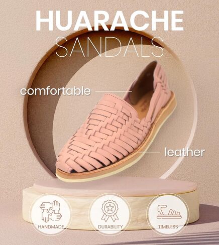 Macarena Collection Womens Shoes Leather Sandals for Women | Huarache Handmade Mexican Sandals Women | Comfortable & Stylish Womens Sandals 813 Style in Saudi Arabia